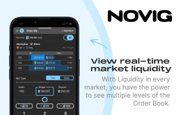 Novig real-time market liquidity interface