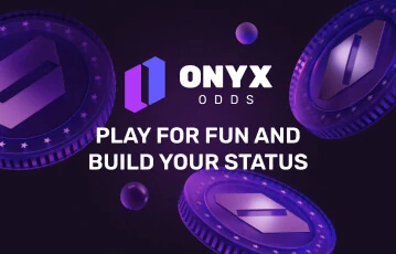 Onyx Odds coin play interface showing gaming status progression