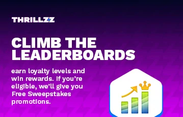Thrillzz leaderboard interface displaying top bettors and rankings