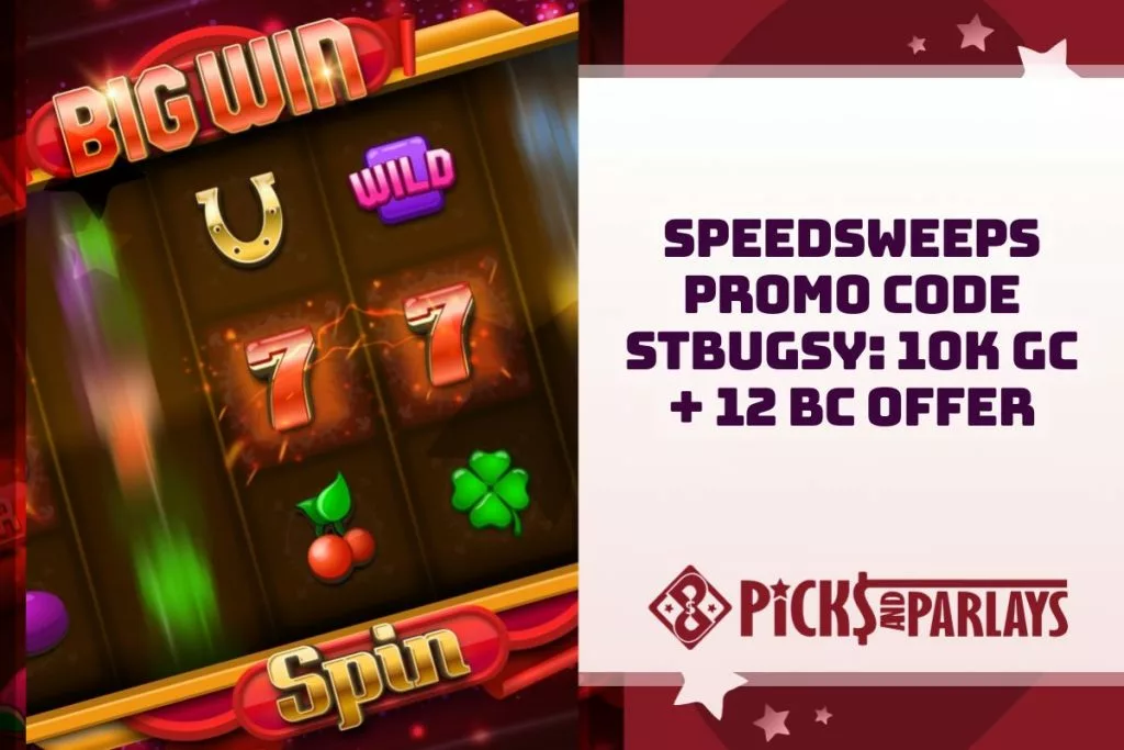 SpeedSweeps Promo Code STBUGSY 10K GC + 12 BC Offer
