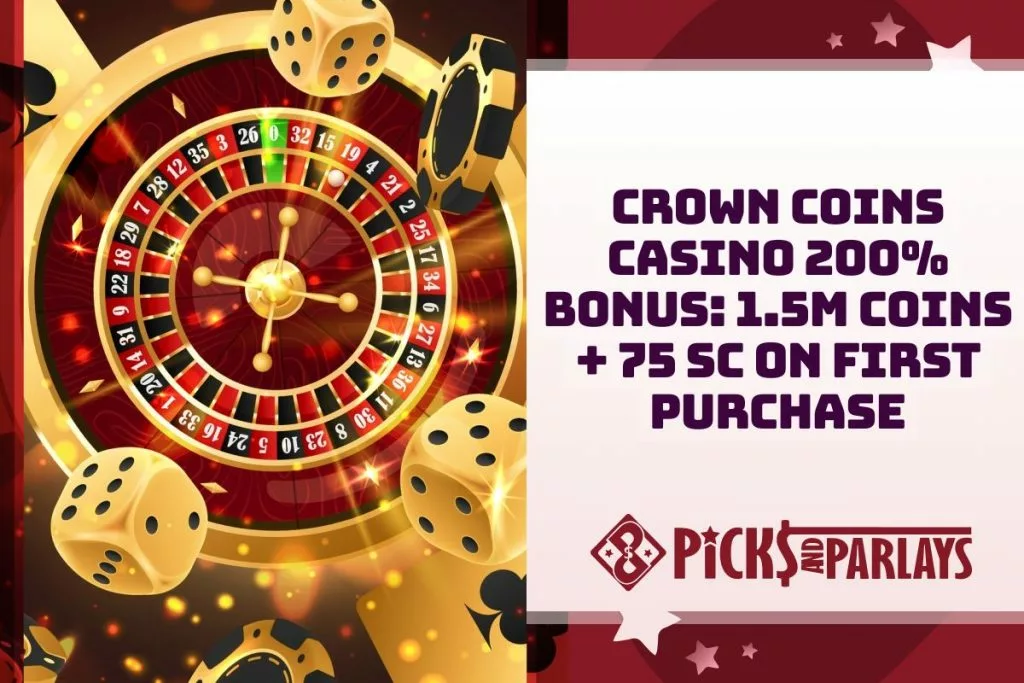 Crown Coins Casino 200% Bonus 1.5M Coins + 75 SC on First Purchase