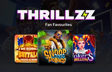 Thrillzz social casino free-to-play games including Snoop Dogg Dollars and Jokers Million